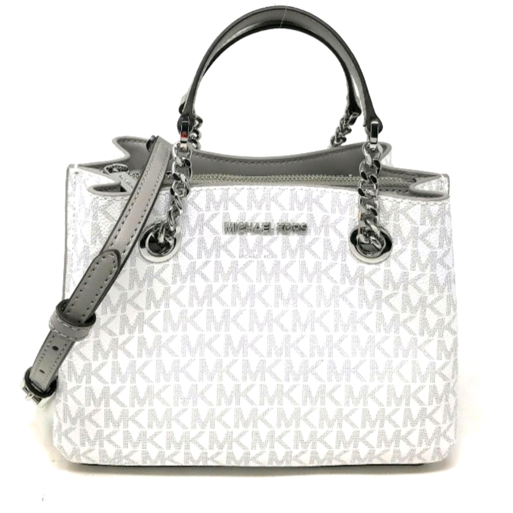 NWT Michael Kors Teagen Messenger bright white